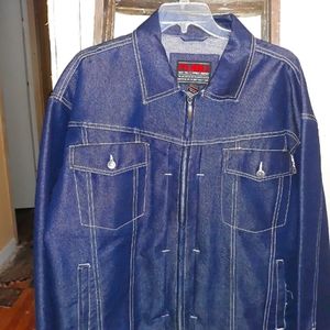 FUBU Demin Zipper Jacket 2x Men's.  Blue.